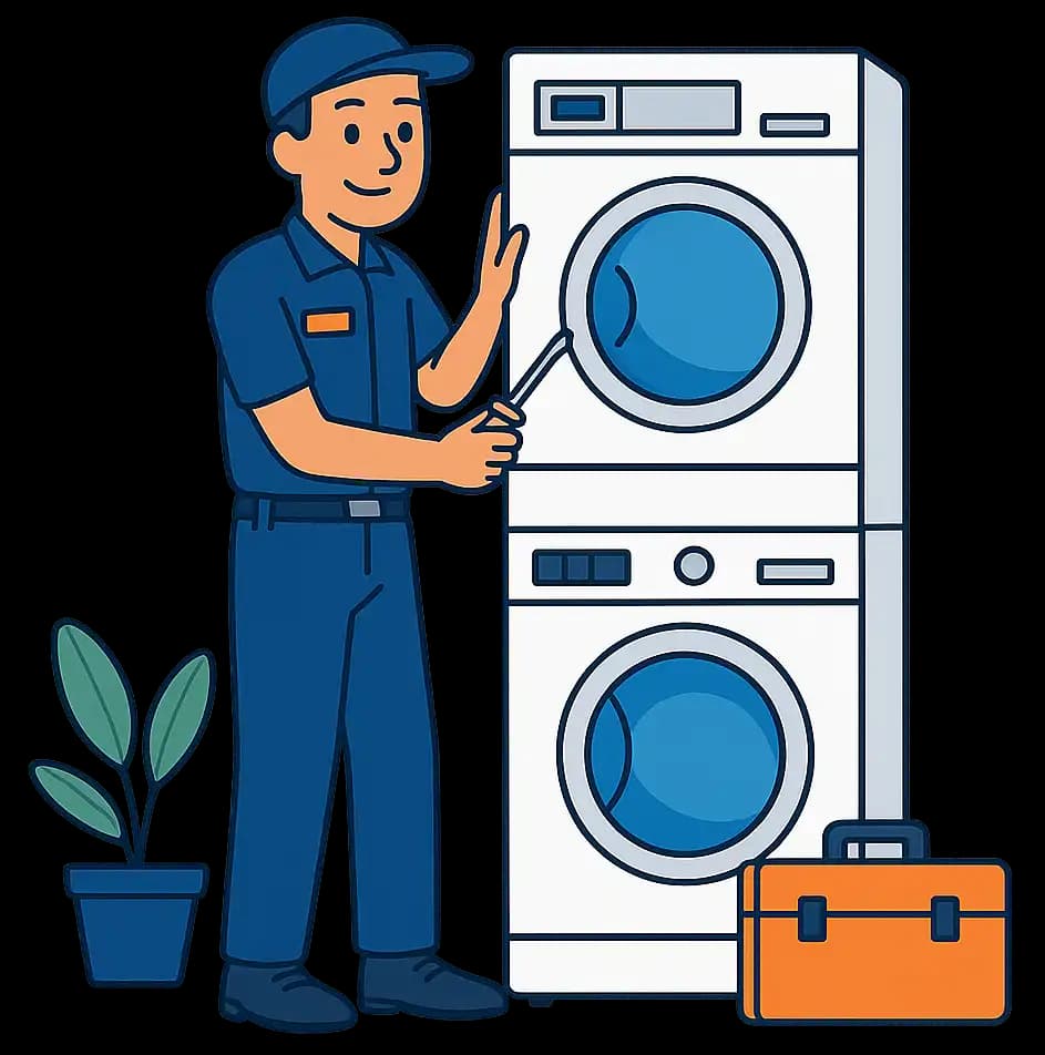 Washer and dryer installation in a residential unit